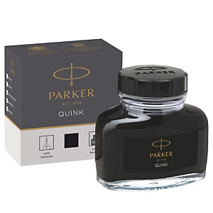 Parker Quink Tinta de recambio para estilográfica, 57 ml, negro Parker Quink Tinta de recambio para estilográfica, 57 ml, negro