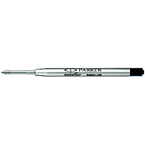 Parker QuinkFlow, Recambio para bolígrafo de punta de bola, punta fina de 0,5 mm, tinta negra