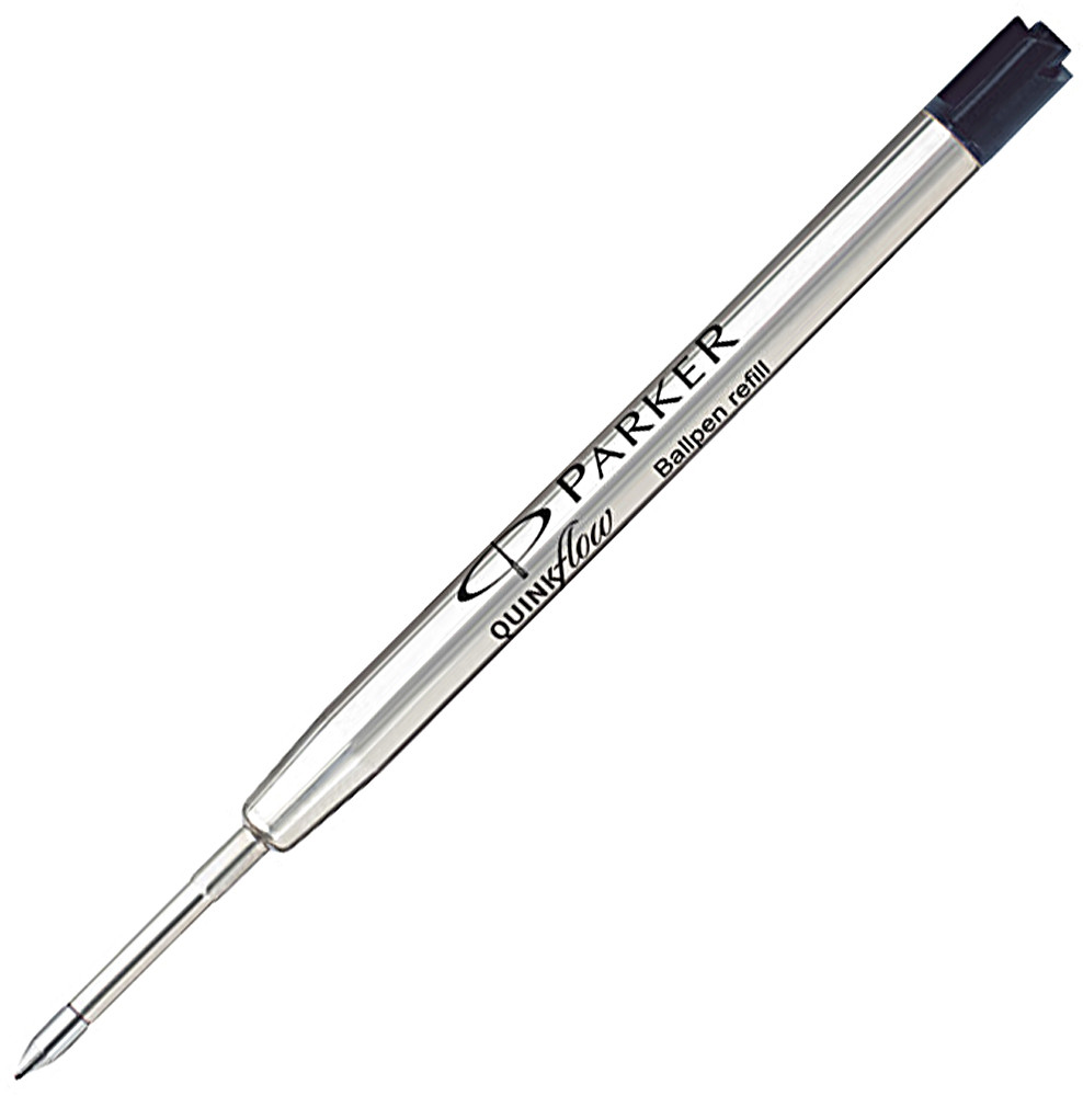 Parker Quinkflow, recharge pour stylo à bille, pointe moyenne de 0,7 mm, encre noire