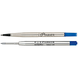 Parker QuinkFlow Refill per penne a sfera, Punta fine, Inchiostro nero