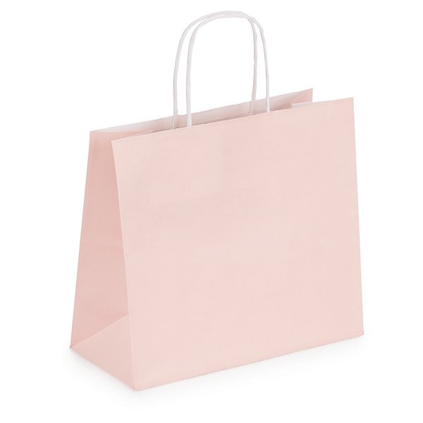 Pastel coloured Kraft paper carrier bags with twisted handles, aqua, 400x310x120mm, pack of 50 - 3