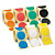 Pastille adhésive amovible en rouleau noir 70 mm - 1