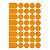 Pastille adhésive permanente orange 15 mm - 10