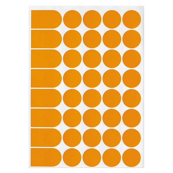 Pastille adhésive permanente orange 24 mm AGIPA - 10