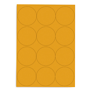 Pastille adhésive permanente fluo ? 63,5 mm