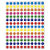 Pastille de couleurs assorties adhésif permanent en planche A5 - 1