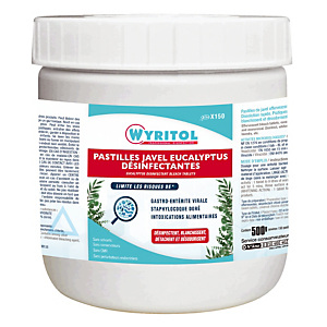 Pastilles javel effervescentes désinfectantes Wyritol, boîte de 150 Pastilles javel effervescentes désinfectantes Wyritol, boîte de 150