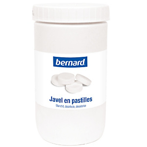 Pastilles javel nettoyantes désinfectantes Bernard, boîte de 300 Pastilles javel nettoyantes désinfectantes Bernard, boîte de 300