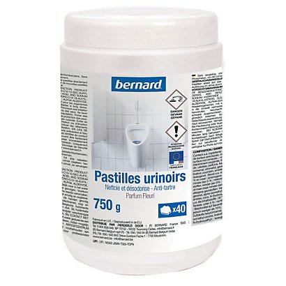 Pastilles urinoirs anti-tartre Bernard parfum fleuri, boîte de 40