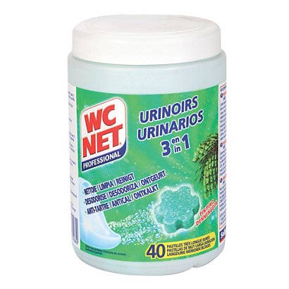 Pastilles urinoirs anti-tartre WC Net 3 en 1 parfum pin, boîte de 40 -  Blocs, pastilles
