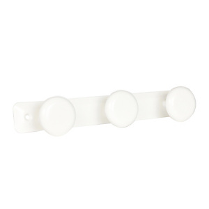Patère 3 têtes métal blanc Patère 3 têtes métal blanc