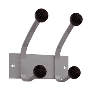 Patères doubles 2 boules gris métal Unilux Patères doubles 2 boules gris métal Unilux
