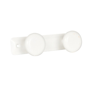 Patère 2 têtes métal blanc Patère 2 têtes métal blanc