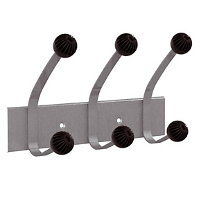 Patères doubles 3 boules gris métal Unilux Patères doubles 3 boules gris métal Unilux