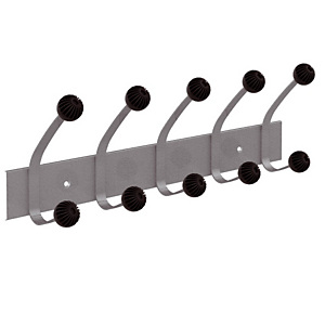 Patères doubles 5 boules gris métal Unilux Patères doubles 5 boules gris métal Unilux