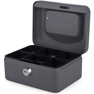 Pavo Caja de caudales con bandeja, 150 x 80 x 115 mm, color gris antracita Pavo Caja de caudales con bandeja, 150 x 80 x 115 mm, color gris antracita