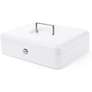 Pavo Caja de caudales con bandeja, 300 x 90 x 240 mm, color blanco Pavo Caja de caudales con bandeja, 300 x 90 x 240 mm, color blanco
