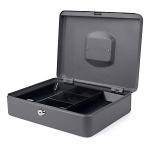 Pavo Caja de caudales con bandeja, 300 x 90 x 240 mm, color gris antracita Pavo Caja de caudales con bandeja, 300 x 90 x 240 mm, color gris antracita