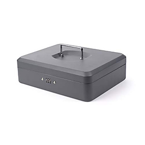 Pavo Caja de caudales con cerradura de combinación, 300 x 90 x 240 mm, color gris antracita Pavo Caja de caudales con cerradura de combinación, 300 x 90 x 240 mm, color gris antracita