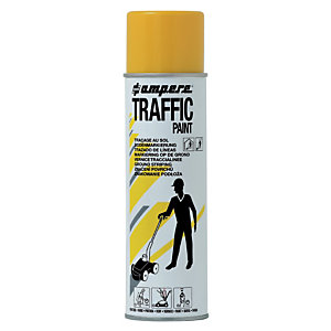 Peinture aérosol Traffic Ampere 500 ml pour traçage coloris jaune