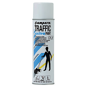 Peinture aérosol Traffic Extra Ampere 500 ml pour traçage coloris blanc