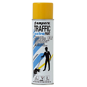 Peinture Traffic Extra AMPERE pour système de traçage jaune aérosol 500 ml Peinture Traffic Extra AMPERE pour système de traçage jaune aérosol 500 ml