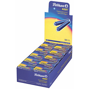 Pelikan 4001 TP/6 Cartucho de tinta para estilográfica, tinta azul