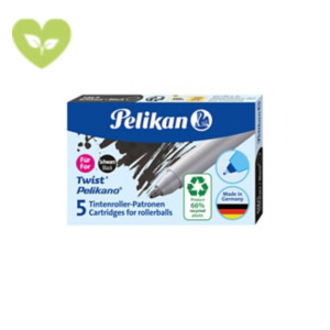 PELIKAN Cartuccia per penna sferografica, Punta Media, Inchiostro Nero (confezione 5 pezzi) PELIKAN Cartuccia per penna sferografica, Punta Media, Inchiostro Nero (confezione 5 pezzi)