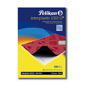 Pelikan Pelikan Interplastic, 100h, Papel de calco, negro, A4 Pelikan Pelikan Interplastic, 100h, Papel de calco, negro, A4