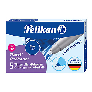 PELIKAN Sferografica Twist-cartucceKM5 - blu royal - scatola 5 cartucce - Pelikan PELIKAN Sferografica Twist-cartucceKM5 - blu royal - scatola 5 cartucce - Pelikan