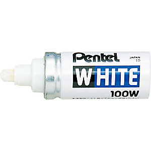 Pentel 100W - Marqueur peinture pointe ogive large 6,6 mm - Blanc