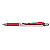 Pentel EnerGel XM, bolígrafo retráctil de gel, punta mediana, cuerpo plateado con grip, tinta roja - 1