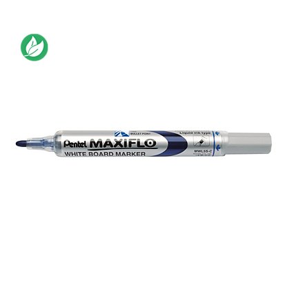 Pentel Marqueur tableau blanc Maxiflo pointe ogive fine largeur de trait  1,1 mm- Bleu - Marqueurs Effaçablesfavorable à acheter dans notre magasin