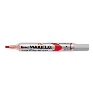 Pentel Marqueur tableau blanc Maxiflo pointe ogive fine largeur de trait 1,1 mm- Rouge