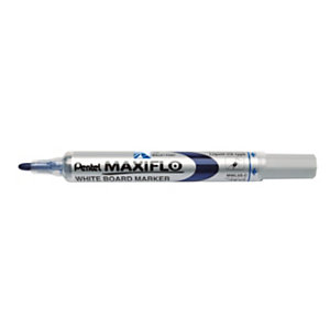 Pentel Maxiflo, rotulador para pizarra blanca, punta ojival fina, 1,1 mm, azul