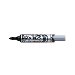 Pentel Maxiflo, rotulador para pizarra blanca, punta ojival mediana, 6 mm, negro