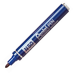 Pentel N50 - Marqueur permanent pointe ogive trait 1,5 mm - Bleu