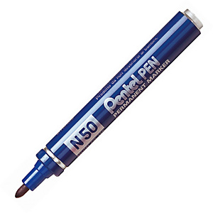 Pentel N50 - Marqueur permanent pointe ogive trait 1,5 mm - Bleu Pentel N50 - Marqueur permanent pointe ogive trait 1,5 mm - Bleu