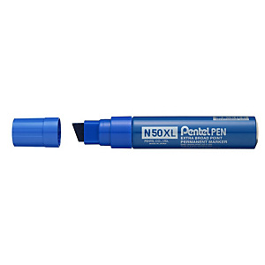 Pentel N50XL Marcatore permanente, Punta a scalpello, 8 mm, Blu Pentel N50XL Marcatore permanente, Punta a scalpello, 8 mm, Blu