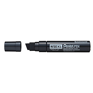 Pentel N50XL Marcatore permanente, Punta a scalpello, 8 mm, Nero Pentel N50XL Marcatore permanente, Punta a scalpello, 8 mm, Nero