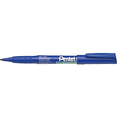 Pentel NMS50 - Marqueur permanent Green Label pointe fine 2 mm - Bleu