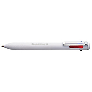 PENTEL Penna a sfera 4 colori Izee, Fusto Bianco, Inchiostro 4 colori: Nero, Rosso, Blu, Verde PENTEL Penna a sfera 4 colori Izee, Fusto Bianco, Inchiostro 4 colori: Nero, Rosso, Blu, Verde