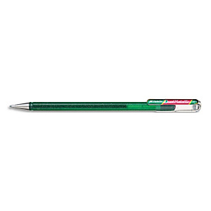 PENTEL Roller DualMetallic encre gel. Pointe large 1 mm. Coloris Vert + Rouge métallique PENTEL Roller DualMetallic encre gel. Pointe large 1 mm. Coloris Vert + Rouge métallique