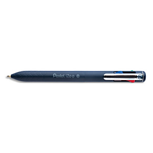 PENTEL Stylo bille 4 couleurs iZee 1mm, encre à faible viscosité, corps mat bleu nuit. Rechargeable PENTEL Stylo bille 4 couleurs iZee 1mm, encre à faible viscosité, corps mat bleu nuit. Rechargeable