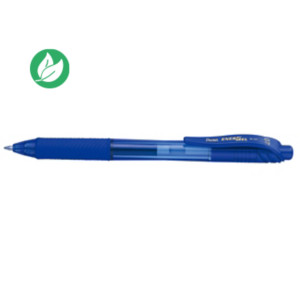 Pentel Stylo roller rétractable EnerGel BL107 pointe moyenne (0,7 mm) avec zone de préhension - Encre Bleue