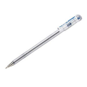 Pentel Superb Penna a sfera Stick, Punta fine da 0,7 mm, Fusto trasparente, Inchiostro blu (confezione 6 pezzi)