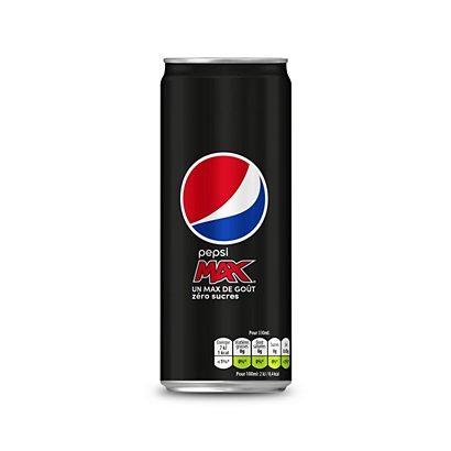 Pepsi soda Cola sans sucres canette slim 33 cl - Lot de 24