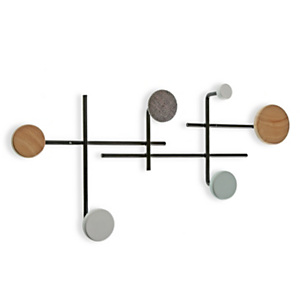 Perchero de pared Line, 6 ganchos madera, 50 x 23 x 6,5 cm Perchero de pared Line, 6 ganchos madera, 50 x 23 x 6,5 cm