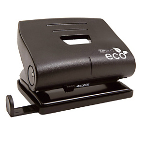 Perforateur 2 trous Ecologique ABS recyclé Rapesco coloris noir Perforateur 2 trous Ecologique ABS recyclé Rapesco coloris noir