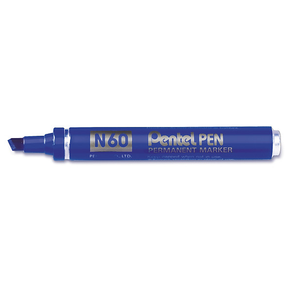 Permanente marker met schuine punt Pentel blauw - 1
